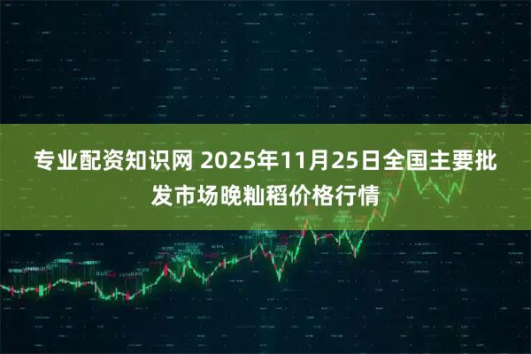 专业配资知识网 2025年11月25日全国主要批发市场晚籼稻价格行情